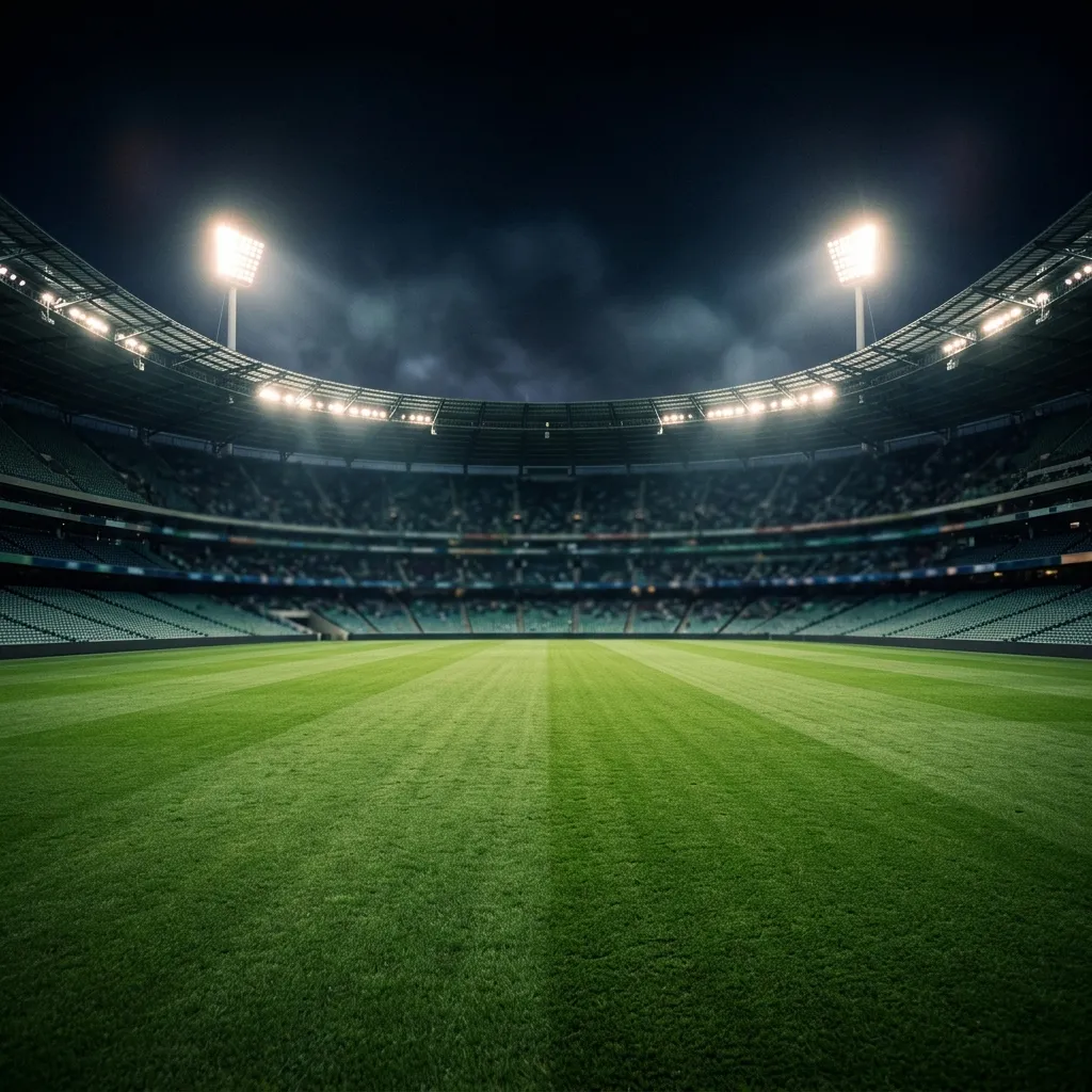Generic sports arena lighting representing live sports coverage